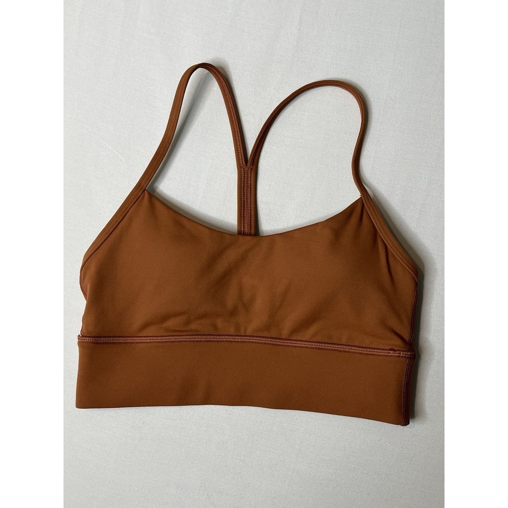 Lululemon Women's Brown Sports Bra Strappy With Pads Size 4